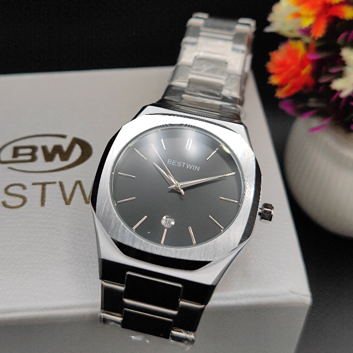 Bestwin Original Watch | Classic Black & Silver Dial