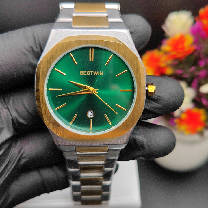 Bestwin Watch – Verified Original | Gold & Green Combo