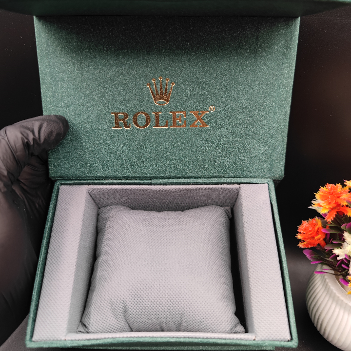 Rolex Watch | Stainless Steel Chain with Gold Dial